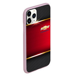 Чехол iPhone 11 Pro матовый Chevrolet metal auto, цвет: 3D-розовый — фото 2