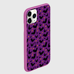 Чехол iPhone 11 Pro матовый Мрачный полёт, цвет: 3D-фиолетовый — фото 2