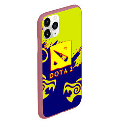 Чехол iPhone 11 Pro матовый Dota dragon steel, цвет: 3D-малиновый — фото 2