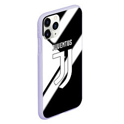 Чехол iPhone 11 Pro матовый Juventus geometry steel, цвет: 3D-светло-сиреневый — фото 2