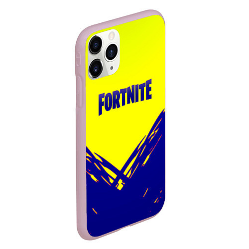 Чехол iPhone 11 Pro матовый Fortnite краски абстракция / 3D-Розовый – фото 2