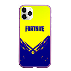 Чехол iPhone 11 Pro матовый Fortnite краски абстракция, цвет: 3D-фиолетовый