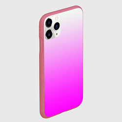 Чехол iPhone 11 Pro матовый Gradient color pink, цвет: 3D-малиновый — фото 2