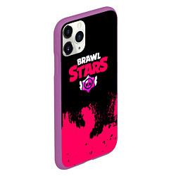 Чехол iPhone 11 Pro матовый Brawl stars розовые краски, цвет: 3D-фиолетовый — фото 2