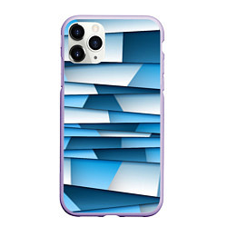 Чехол iPhone 11 Pro матовый Geometry line, цвет: 3D-светло-сиреневый