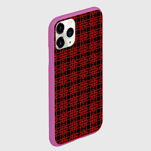 Чехол iPhone 11 Pro матовый Китайский фонарик / 3D-Фиолетовый – фото 2