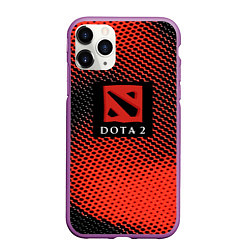 Чехол iPhone 11 Pro матовый DOTA 2 краски абстракция, цвет: 3D-фиолетовый