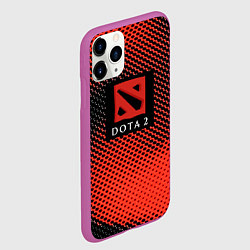 Чехол iPhone 11 Pro матовый DOTA 2 краски абстракция, цвет: 3D-фиолетовый — фото 2