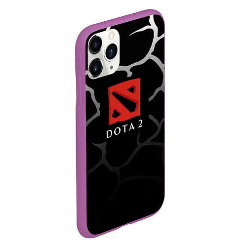 Чехол iPhone 11 Pro матовый DOTA2 земля / 3D-Фиолетовый – фото 2