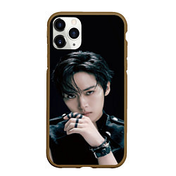 Чехол iPhone 11 Pro матовый Stray Kids Lee Know Giant concept, цвет: 3D-коричневый