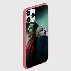 Чехол iPhone 11 Pro матовый Харли и Джокер, цвет: 3D-малиновый — фото 2