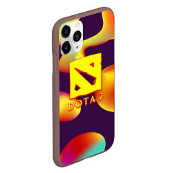 Чехол iPhone 11 Pro матовый Dota 2 неоновая абстракция, цвет: 3D-коричневый — фото 2