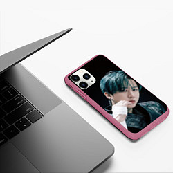 Чехол iPhone 11 Pro матовый Stray Kids Changbin Giant concept, цвет: 3D-малиновый — фото 2