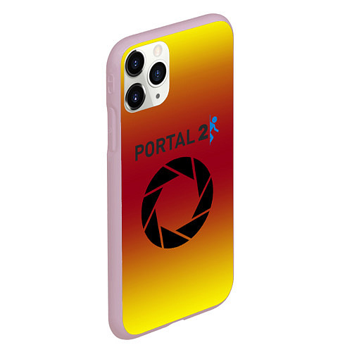 Чехол iPhone 11 Pro матовый Portal 2 gradient / 3D-Розовый – фото 2