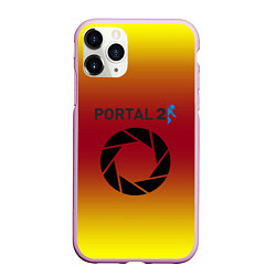 Чехол iPhone 11 Pro матовый Portal 2 gradient, цвет: 3D-розовый