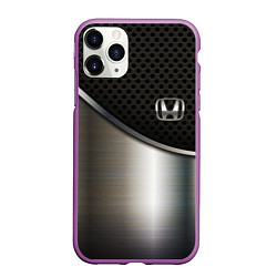 Чехол iPhone 11 Pro матовый Honda metal car, цвет: 3D-фиолетовый