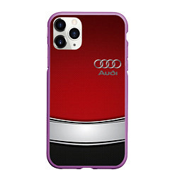 Чехол iPhone 11 Pro матовый Audi metal car steel, цвет: 3D-фиолетовый