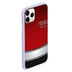 Чехол iPhone 11 Pro матовый Audi metal car steel, цвет: 3D-светло-сиреневый — фото 2