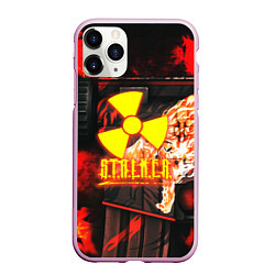 Чехол iPhone 11 Pro матовый Stalker howl, цвет: 3D-розовый