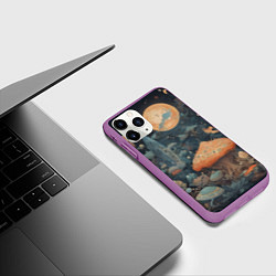 Чехол iPhone 11 Pro матовый Сказочная абстракция, цвет: 3D-фиолетовый — фото 2