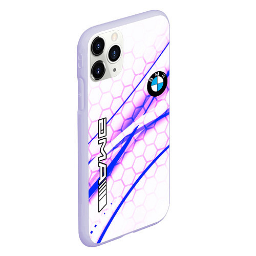 Чехол iPhone 11 Pro матовый BMW спортивный стиль / 3D-Светло-сиреневый – фото 2