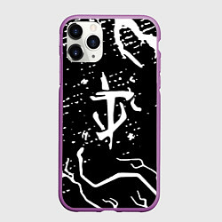 Чехол iPhone 11 Pro матовый Doom шторм краски, цвет: 3D-фиолетовый