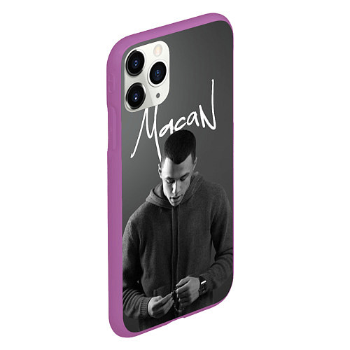 Чехол iPhone 11 Pro матовый Певец Макан / 3D-Фиолетовый – фото 2