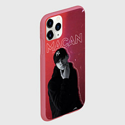 Чехол iPhone 11 Pro матовый Макан - певец, цвет: 3D-малиновый — фото 2