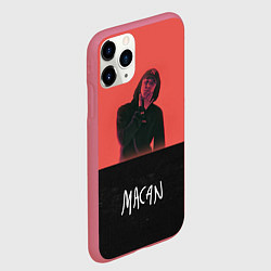 Чехол iPhone 11 Pro матовый Macan - Singer, цвет: 3D-малиновый — фото 2