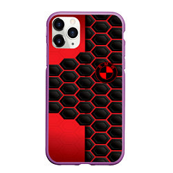 Чехол iPhone 11 Pro матовый BMW abstract auto, цвет: 3D-фиолетовый