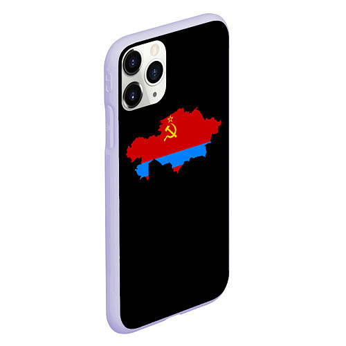 Чехол iPhone 11 Pro матовый СССР и Россия / 3D-Светло-сиреневый – фото 2