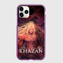 Чехол iPhone 11 Pro матовый Герой The first berserker khazan, цвет: 3D-фиолетовый