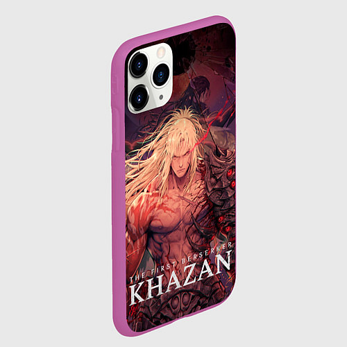 Чехол iPhone 11 Pro матовый Герой The first berserker khazan / 3D-Фиолетовый – фото 2