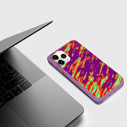 Чехол iPhone 11 Pro матовый Bloodborne огненные искры, цвет: 3D-фиолетовый — фото 2