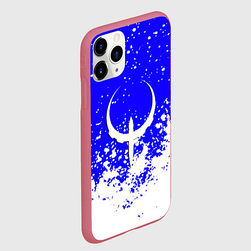 Чехол iPhone 11 Pro матовый Quake краски брызги / 3D-Малиновый – фото 2