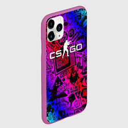 Чехол iPhone 11 Pro матовый CSGO tv show, цвет: 3D-фиолетовый — фото 2
