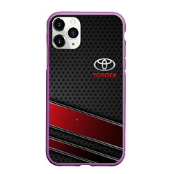 Чехол iPhone 11 Pro матовый Toyota auto car, цвет: 3D-фиолетовый