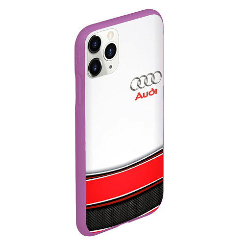 Чехол iPhone 11 Pro матовый AUDI auto car / 3D-Фиолетовый – фото 2