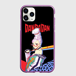 Чехол iPhone 11 Pro матовый Бабушка медиум - Дандадан, цвет: 3D-фиолетовый