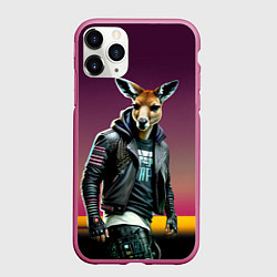 Чехол iPhone 11 Pro матовый Cool Kenga - ai art fantasy, цвет: 3D-малиновый