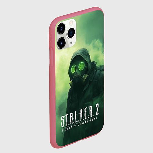 Чехол iPhone 11 Pro матовый Stalker 2 сердце Чернобыля / 3D-Малиновый – фото 2