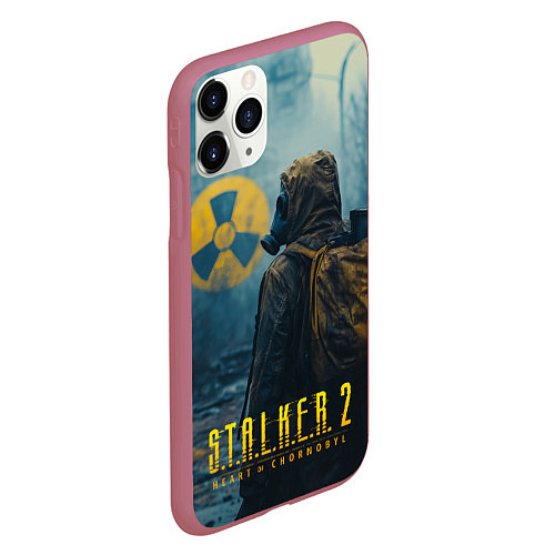 Чехол iPhone 11 Pro матовый Stalker 2 зараженная зона / 3D-Малиновый – фото 2