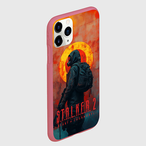 Чехол iPhone 11 Pro матовый Stalker 2 poster art / 3D-Малиновый – фото 2