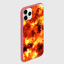 Чехол iPhone 11 Pro матовый Ядерный взрыв огонь, цвет: 3D-малиновый — фото 2