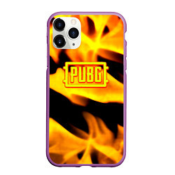 Чехол iPhone 11 Pro матовый PUBG fire steel, цвет: 3D-фиолетовый