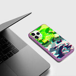 Чехол iPhone 11 Pro матовый Death stranding камуфляж, цвет: 3D-фиолетовый — фото 2