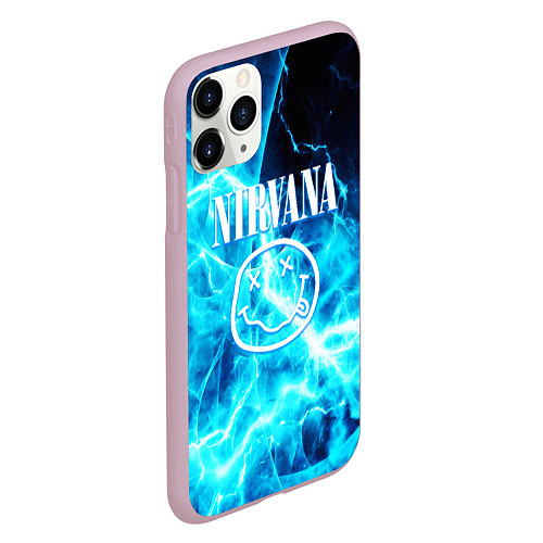 Чехол iPhone 11 Pro матовый Nirvana electro / 3D-Розовый – фото 2