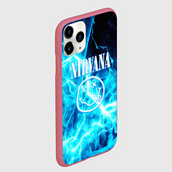 Чехол iPhone 11 Pro матовый Nirvana electro, цвет: 3D-малиновый — фото 2