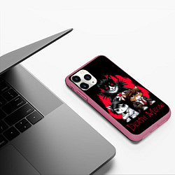 Чехол iPhone 11 Pro матовый Death meow cats, цвет: 3D-малиновый — фото 2