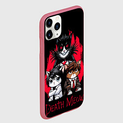 Чехол iPhone 11 Pro матовый Death meow cats, цвет: 3D-малиновый — фото 2